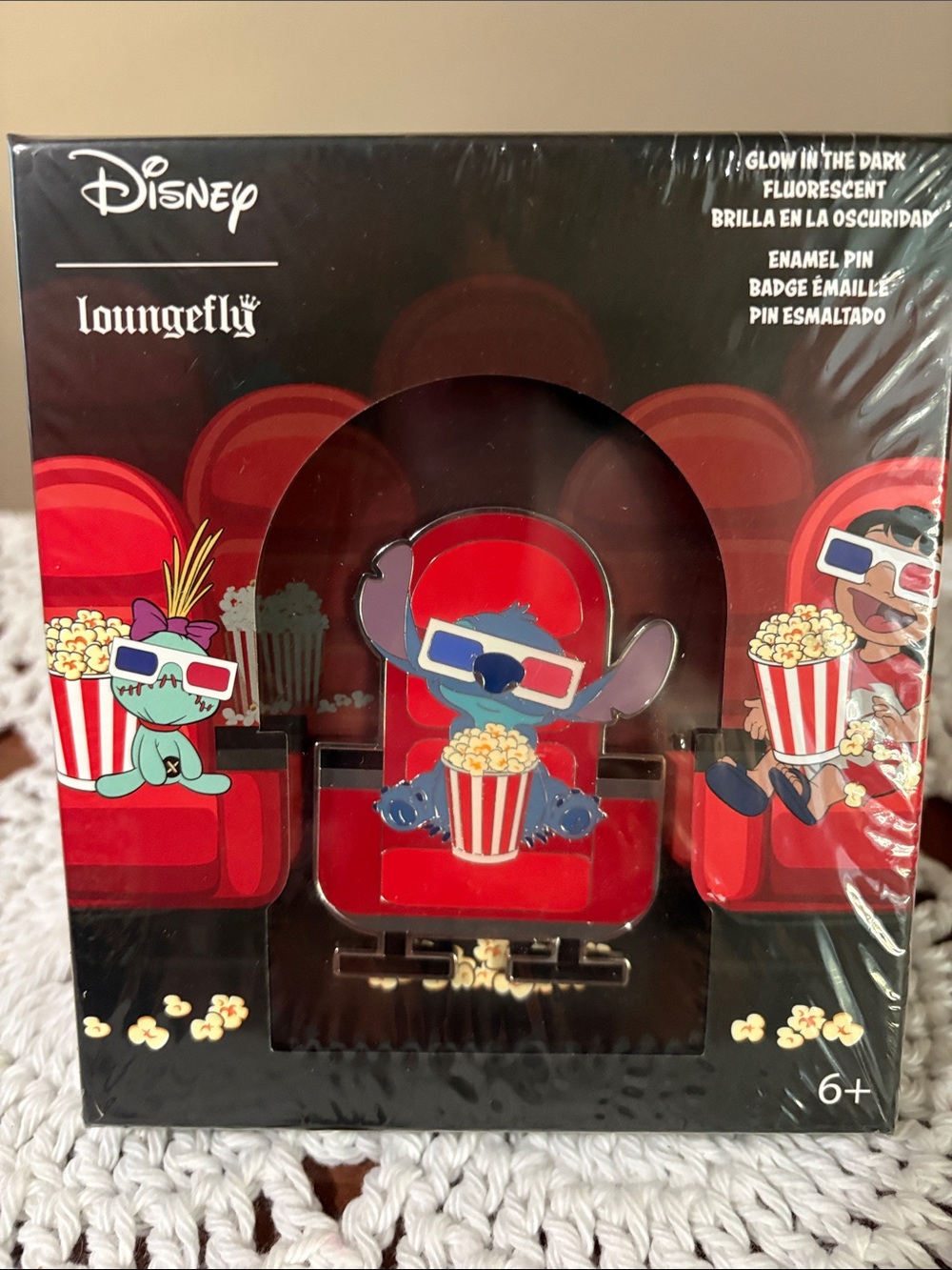Loungefly Disney Stitch Popcorn Enamel Pin —Limited Edition NIB - Picture 2 of 3